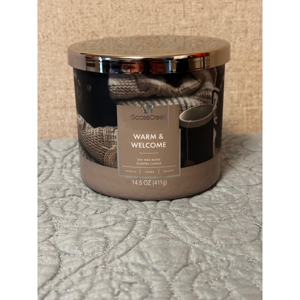 Goose Creek Warm & Welcome 3 Wick Scented Candle 14.5 oz Soy Wax Blend MGC15663
